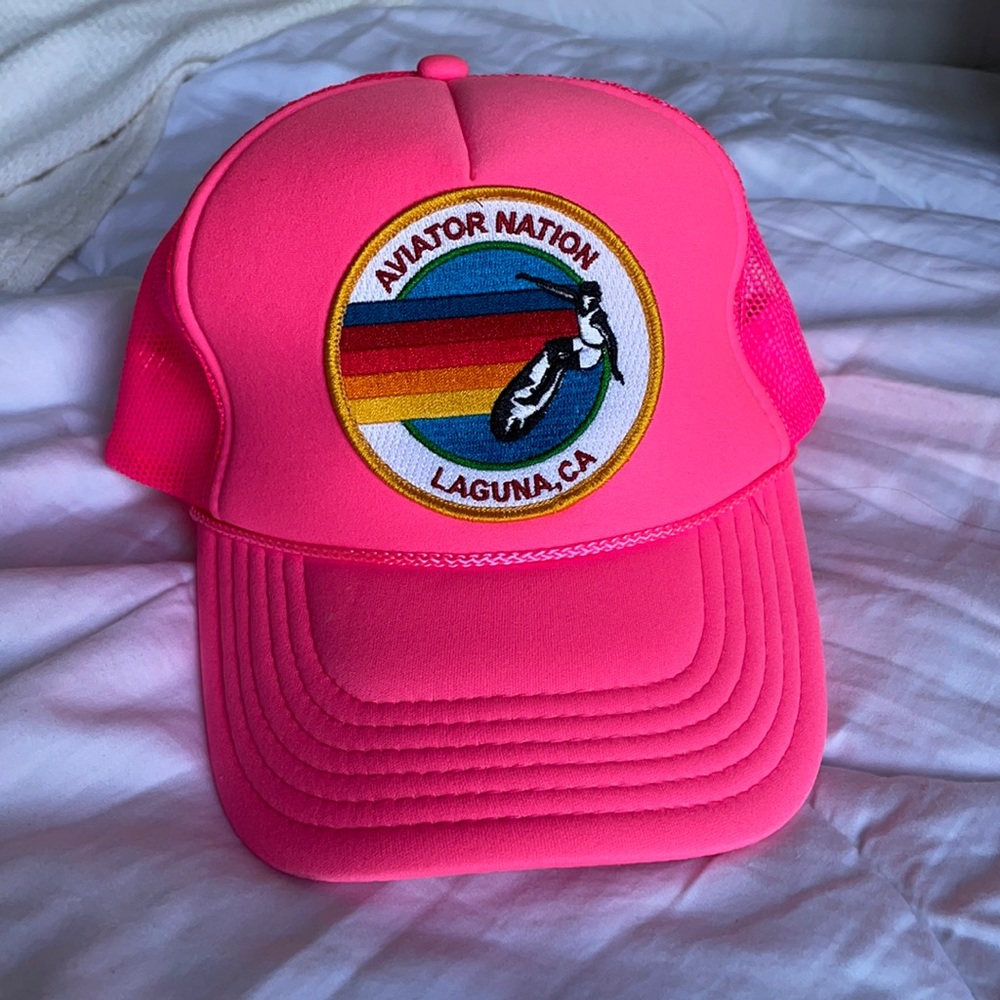 Aviator Nation Pink Trucker Hat